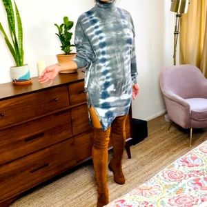 YOUNG FABULOUS AND BROKE Dress Asymmetric Slit with Zipper e1234Se5Me6L